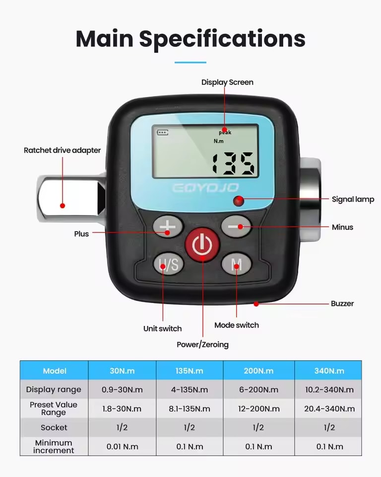 Professional Electronic Torque Wrench